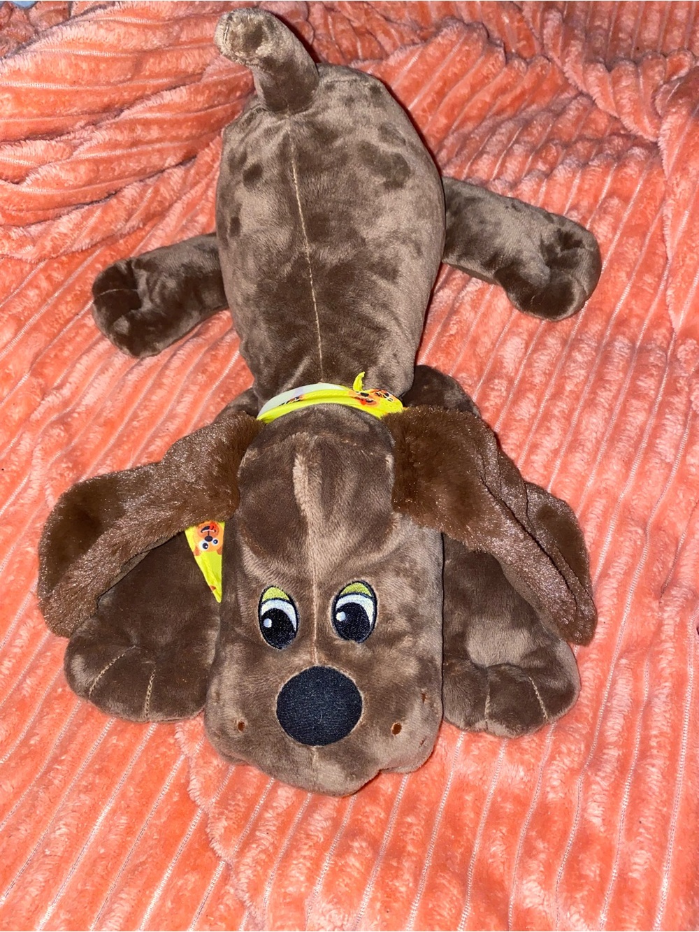 Plush pound plushie with Yellow Bandana - Soft Pet Plush